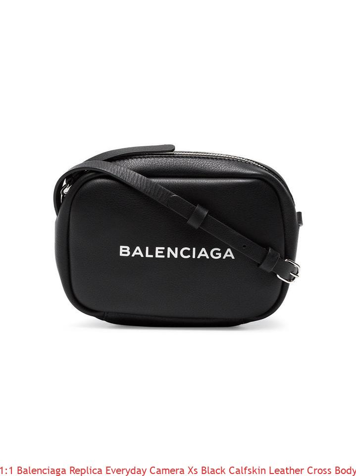 1:1 Balenciaga Replica Everyday Camera Xs Black Calfskin Leather Cross ...