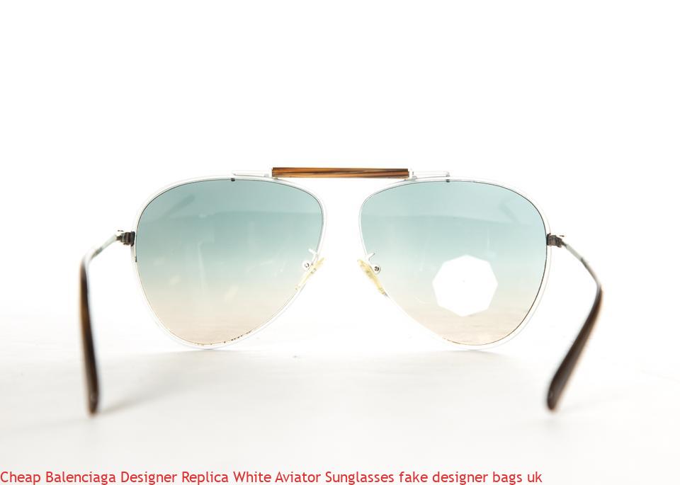 Cheap Balenciaga Designer Replica White Aviator Sunglasses fake designer bags uk – Replica ...